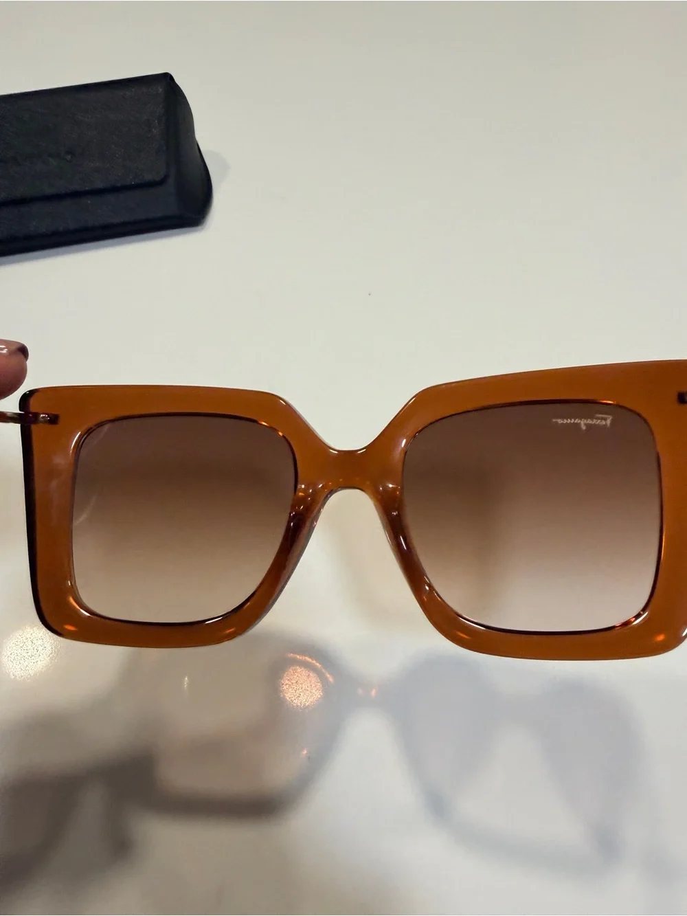 Brand New Authentic Salvatore Ferragamo Gancini Square Sunglasses